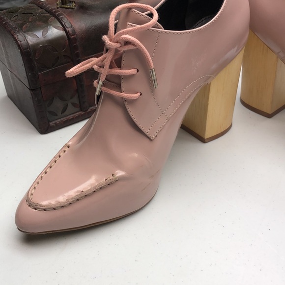 PIED JUSTE CREAM PINK PATENT HEELS SZ 39 - Picture 11 of 11